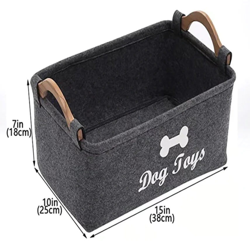 Felt Pet Toy Storage Basket