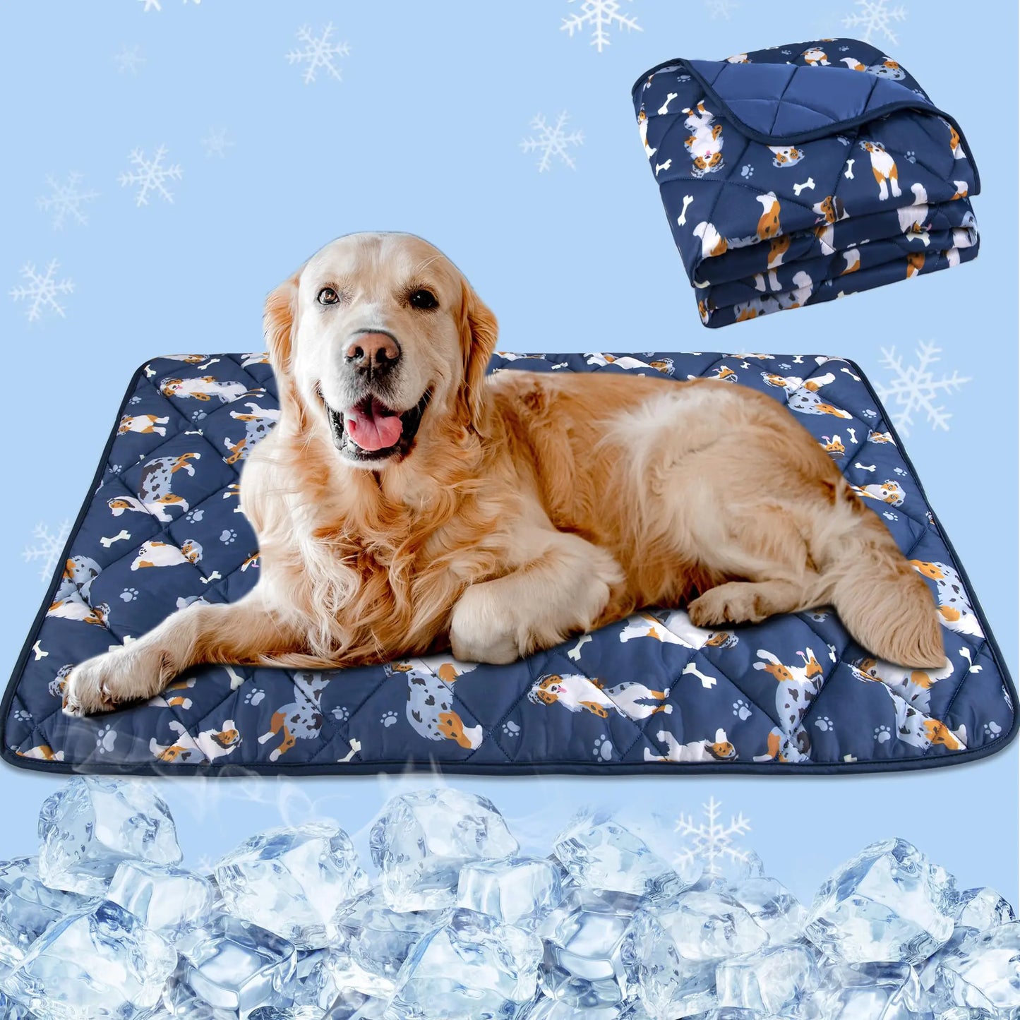 Dog Cooling Mat Premium Lightweight Pet Cooling Blanket Bed Cover for Dogs Cat Puppies | Ice Silk Cooling Pad for Dogs Furniture Protector | Machine Washable Pet Blanket 22x28