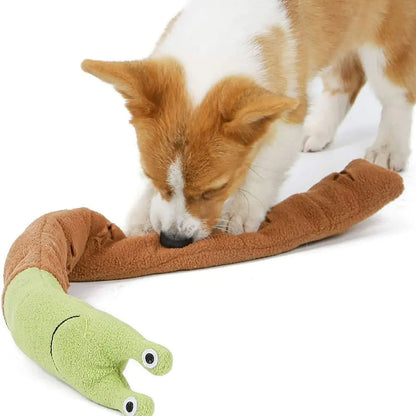 Interactive Plush Snail Squeaky Toy for Dogs