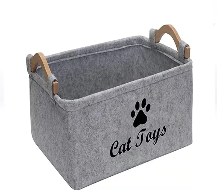 Felt Pet Toy Storage Basket