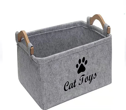 Felt Pet Toy Storage Basket