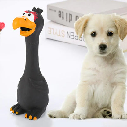 Rubber Squeaky Chicken Toy for Dogs