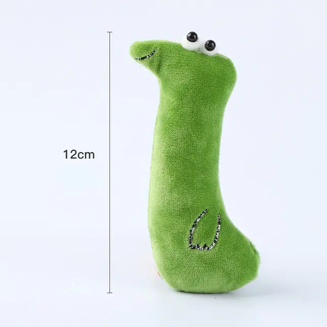 Bite-Resistant Mint Plush Cat Toy for Interactive Play