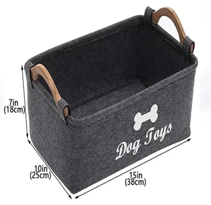 Felt Pet Toy Storage Basket
