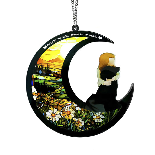 Dog Memorial Suncatcher Dog Sympathy Gifts Dog Memorial Gift for Loss of Dog Personalized Dog Ornaments Keepsake Remembrance for Dog Lovers in Memory of Dog Passing Away Gifts