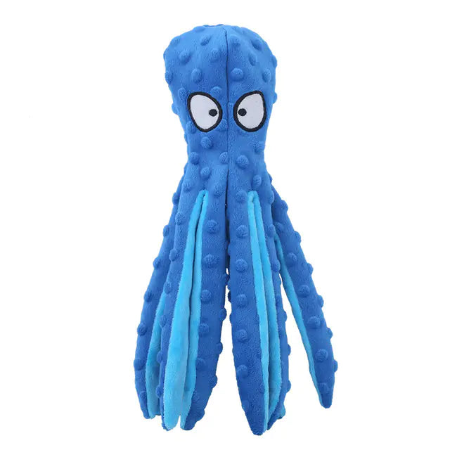 Interactive Bite-resistant Plush Octopus Pet Toy