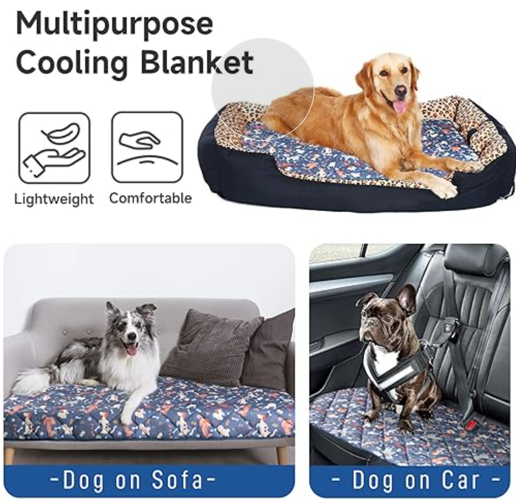 Premium Cooling Mat Blanket for Dogs Cat Puppies | Ice Silk Blanket 22 x 28