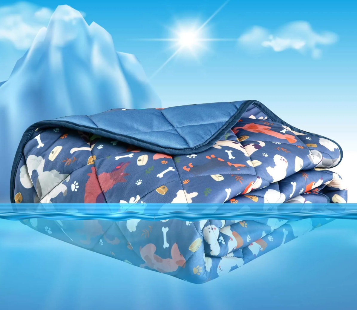 Premium Cooling Mat Blanket for Dogs Cat Puppies | Ice Silk Blanket 22 x 28