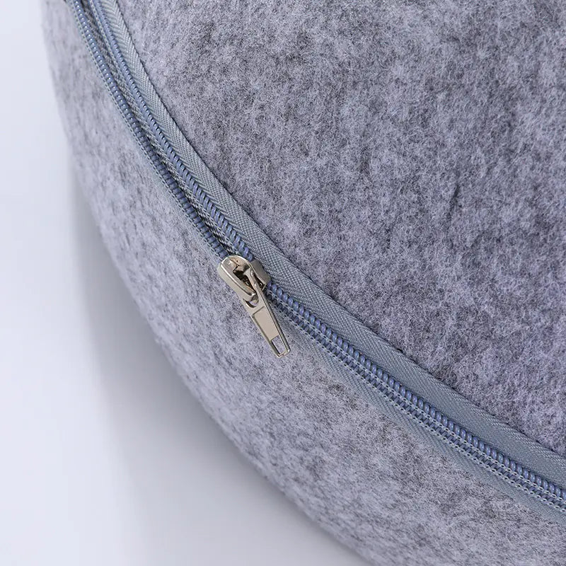 Cat Cave - Eggshell Felt Cat Bed Nest