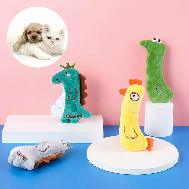 Bite-Resistant Mint Plush Cat Toy for Interactive Play