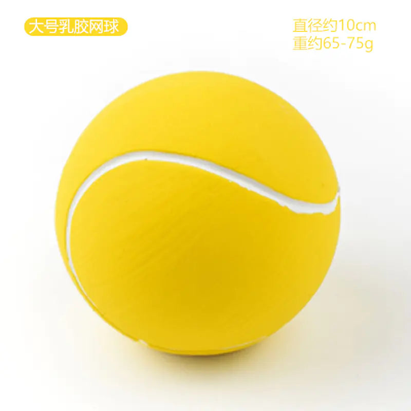 Latex Dog Chew Toy - Squeaky Rubber Football Ball