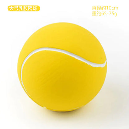 Latex Dog Chew Toy - Squeaky Rubber Football Ball
