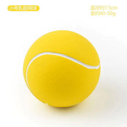 Latex Dog Chew Toy - Squeaky Rubber Football Ball