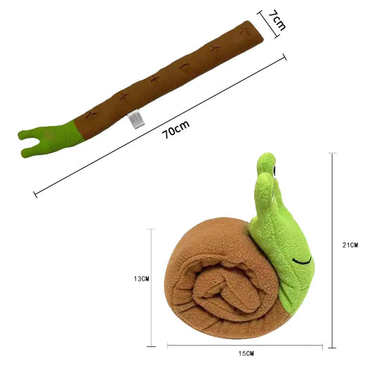 Interactive Plush Snail Squeaky Toy for Dogs